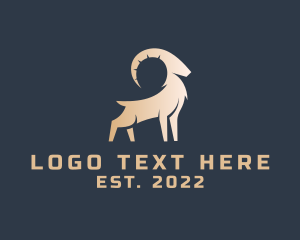 Hunt - Wild Alpine Ibex logo design