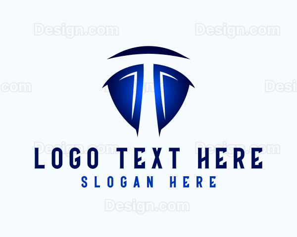 Warrior Shield Letter T Logo