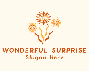 Confetti Fireworks Burst logo design