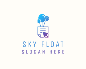 Balloon Document Click logo design