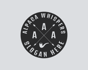 Hipster Smoking Pipe logo design