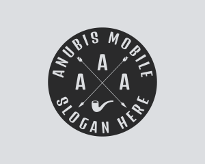 Hipster Smoking Pipe logo design