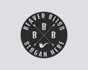 Hipster Smoking Pipe logo design