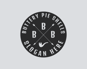 Hipster Smoking Pipe logo design