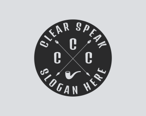 Hipster Smoking Pipe logo design