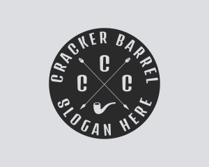 Hipster Smoking Pipe logo design