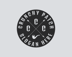 Hipster Smoking Pipe logo design