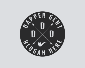 Hipster Smoking Pipe logo design