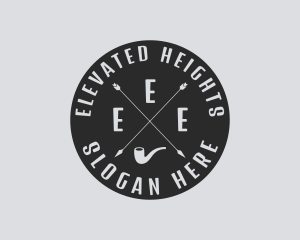 Hipster Smoking Pipe logo design