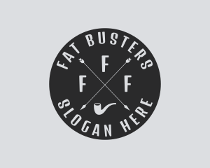 Hipster Smoking Pipe logo design