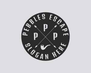 Hipster Smoking Pipe logo design