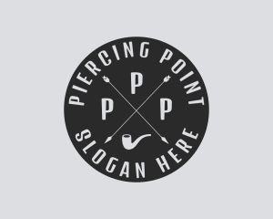 Hipster Smoking Pipe logo design