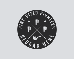 Hipster Smoking Pipe logo design