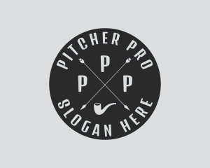 Hipster Smoking Pipe logo design