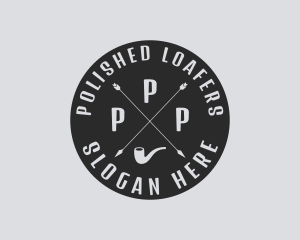 Hipster Smoking Pipe logo design