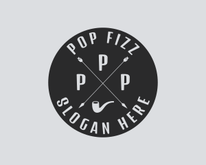 Hipster Smoking Pipe logo design