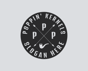 Hipster Smoking Pipe logo design