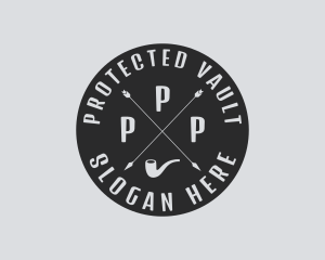 Hipster Smoking Pipe logo design