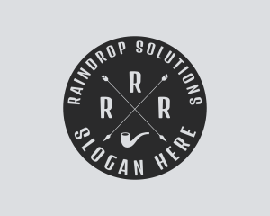 Hipster Smoking Pipe logo design