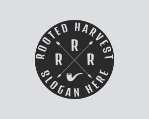 Hipster Smoking Pipe logo design