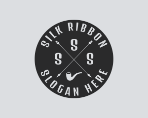 Hipster Smoking Pipe logo design