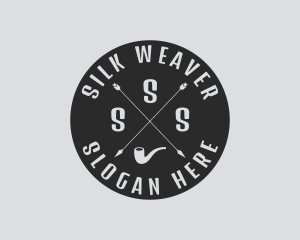 Hipster Smoking Pipe logo design