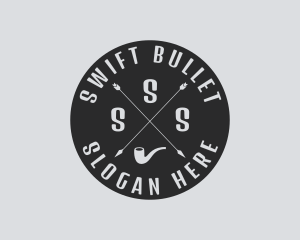 Hipster Smoking Pipe logo design