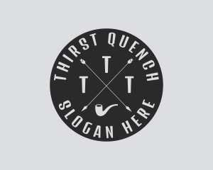 Hipster Smoking Pipe logo design