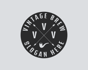 Hipster Smoking Pipe logo