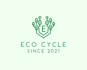 Eco Technology Tree logo design