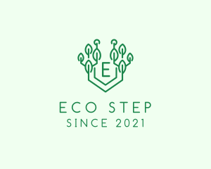 Eco Technology Tree logo design