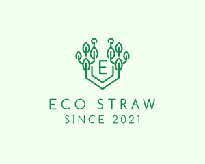 Eco Technology Tree logo design