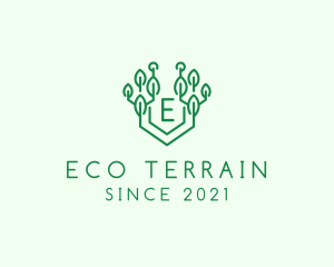 Eco Technology Tree logo design