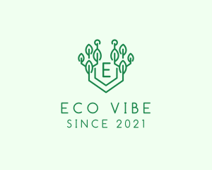 Eco Technology Tree logo design