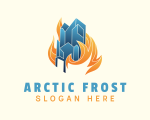 Flame Glacier Element logo