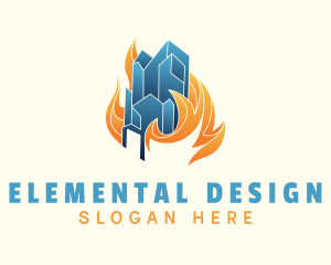 Flame Glacier Element logo