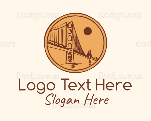 Minimalist Bridge Landmark Logo