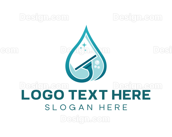 Squeegee Wiper Cleaning Logo