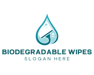 Squeegee Wiper Cleaning logo design