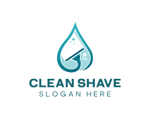 Squeegee Wiper Cleaning logo design