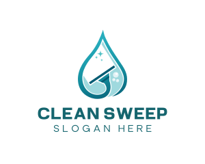 Squeegee Wiper Cleaning logo design