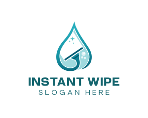 Squeegee Wiper Cleaning logo design