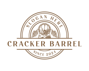 Grape Wine Barrel logo design