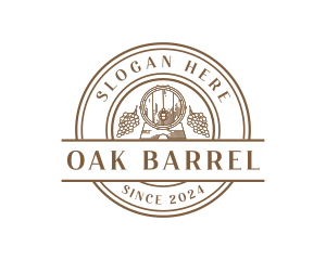 Grape Wine Barrel logo design