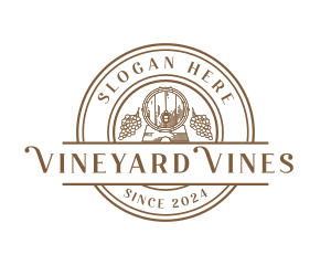 Grape Wine Barrel logo