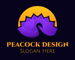 Sun Peacock Feathers logo