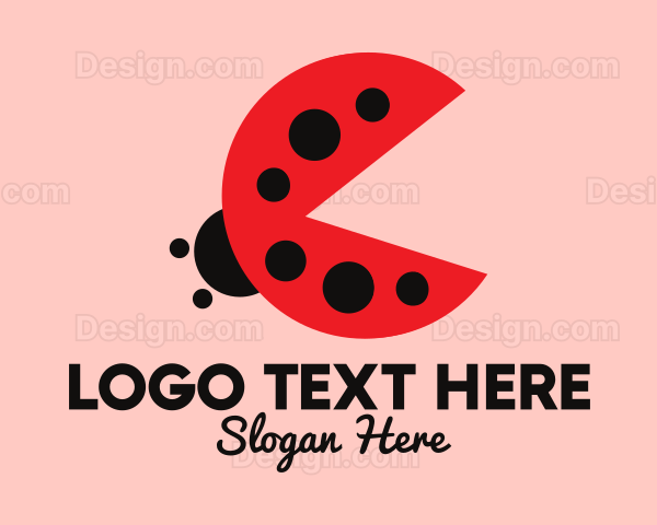 Ladybug Pac-Man Logo
