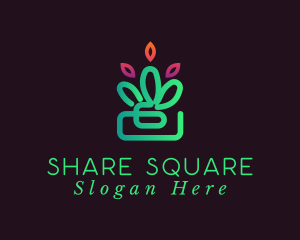 Square Vase Plant logo design