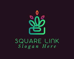 Square Vase Plant logo design