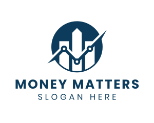 Round Finance Graph logo design